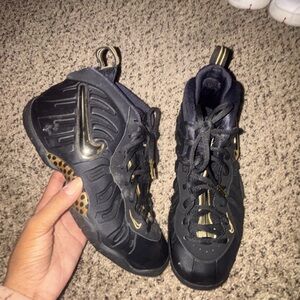 Nike Black and Gold Athletic Shoes